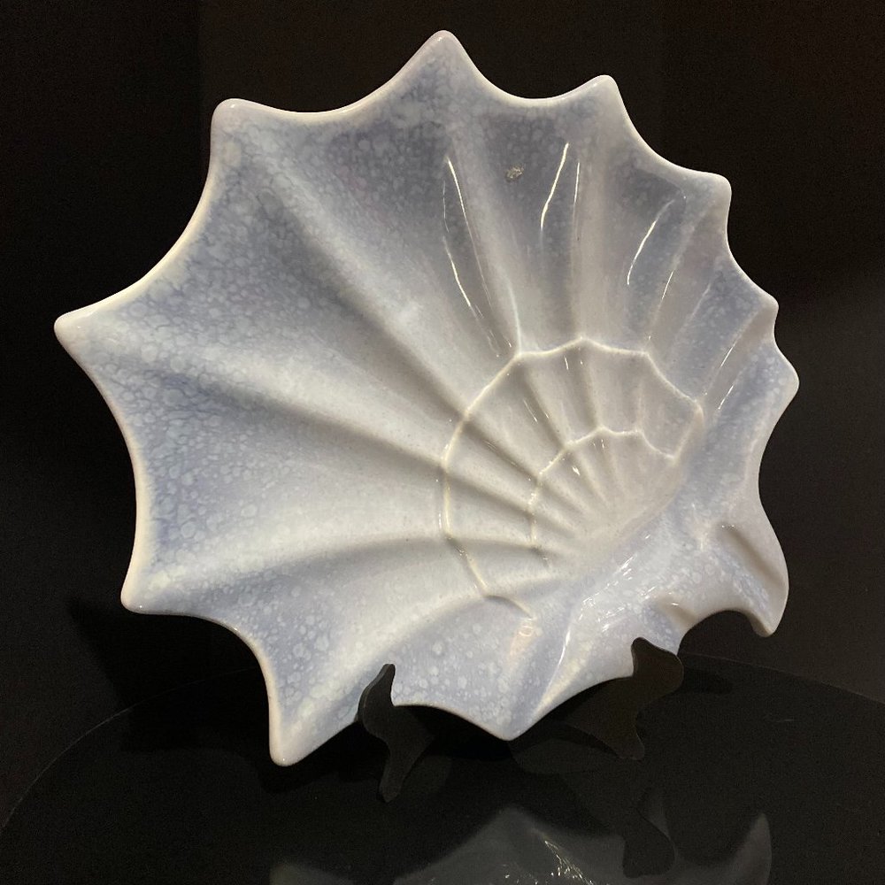 Royal Haeger Ashtray Shell Plate R1823 USA Grey Hombre Powder-Blue (11x13 +/-)
